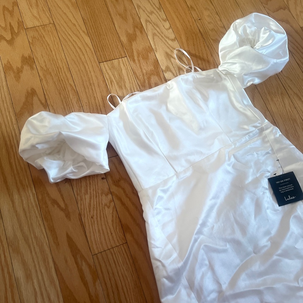 Lulus Significant Sensation white off the shoulder dress - Picture 4 of 4
